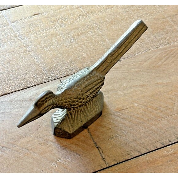 Vintage MCM Brass Road Runner Bird Figurine 4 Inches - Picture 6 of 10
